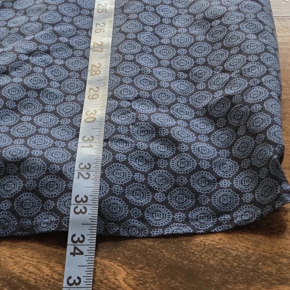 Perry Ellis Men’s 2XLT Stretch Blue Patterned Short Sleeve Button Up Shirt - Picture 15 of 15